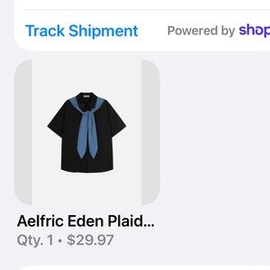 Aelfric Eden Black and Blue Casual Button Down Shirt